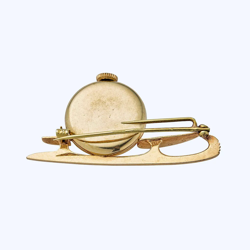 1950s Tiffany & Co. 18K Yellow Gold Watch Pin
