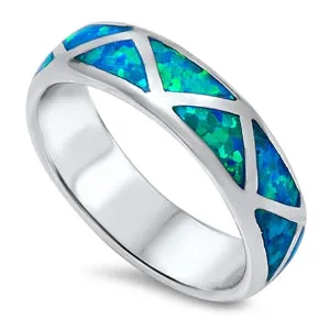 925 Sterling Silver Band - Triangle Design