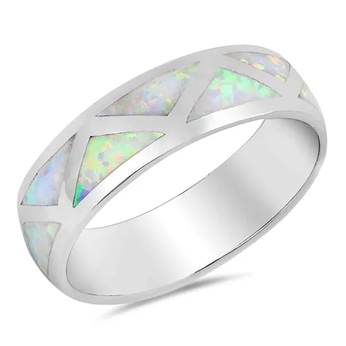 925 Sterling Silver Band - Triangle Design