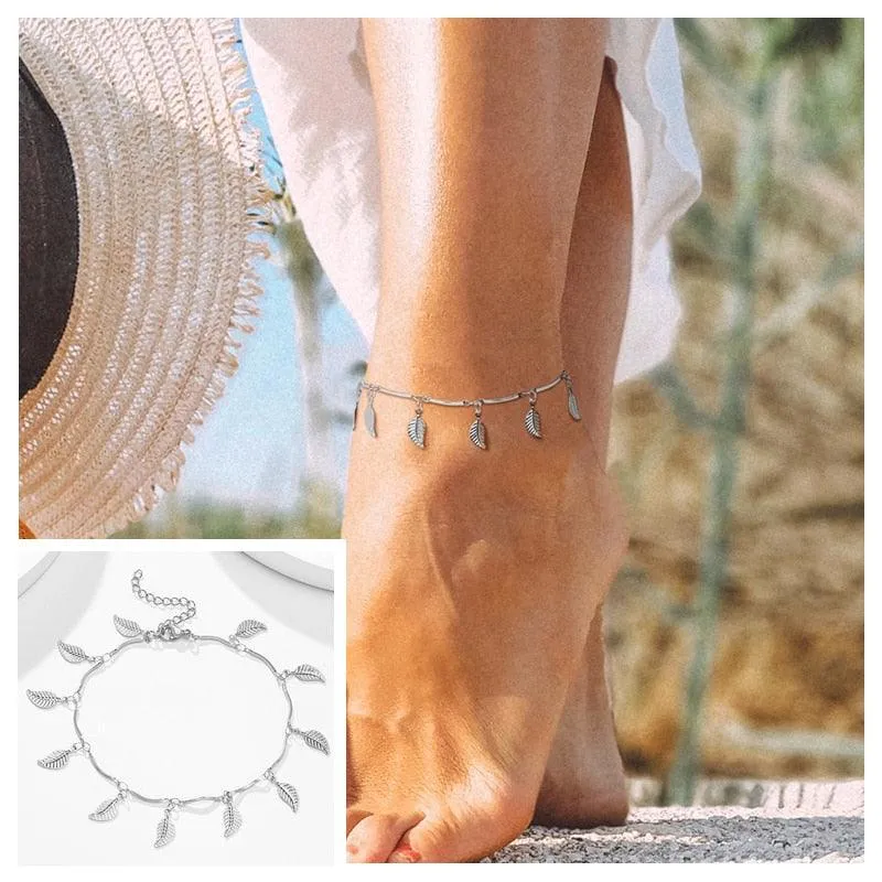 Adjustable Summer Beach Snake Chain Anklet