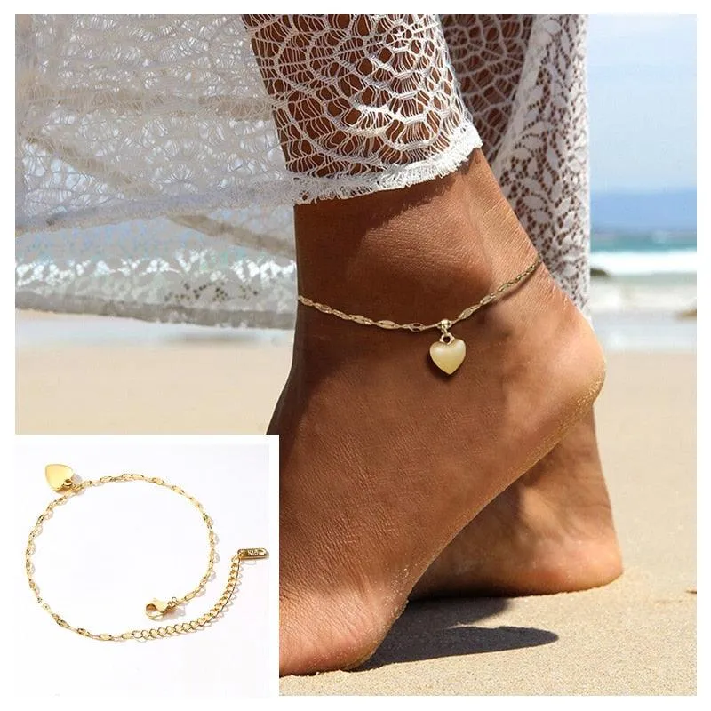 Adjustable Summer Beach Snake Chain Anklet