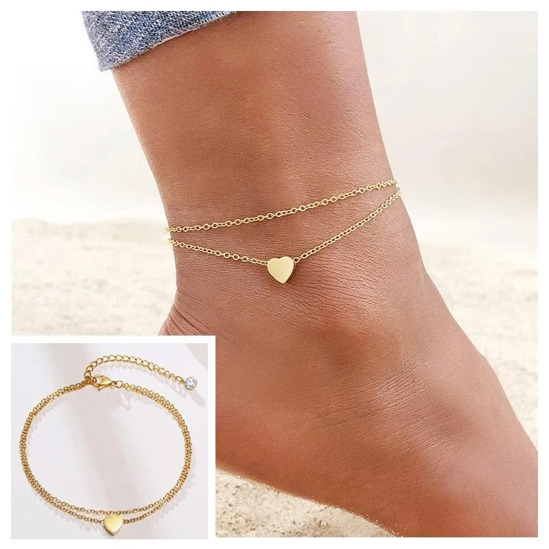 Adjustable Summer Beach Snake Chain Anklet