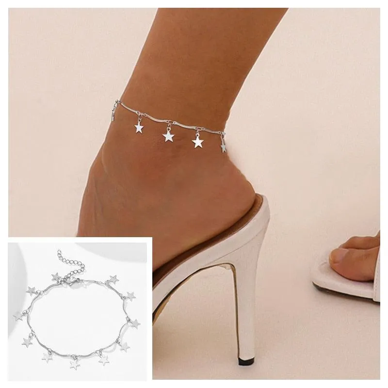 Adjustable Summer Beach Snake Chain Anklet