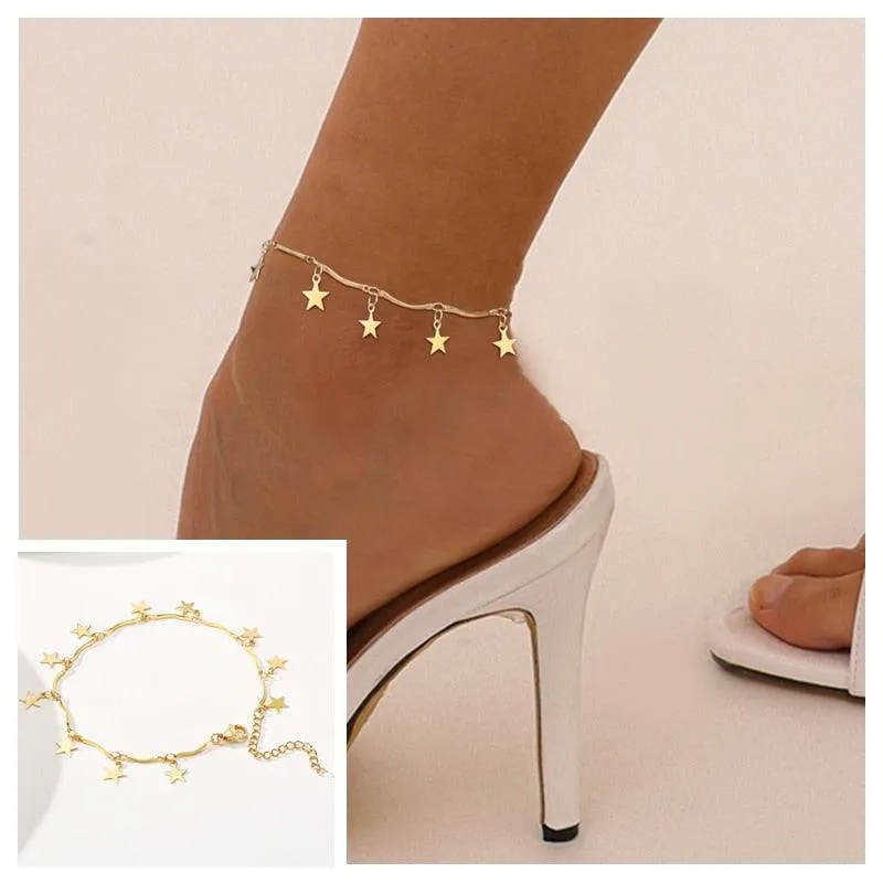 Adjustable Summer Beach Snake Chain Anklet