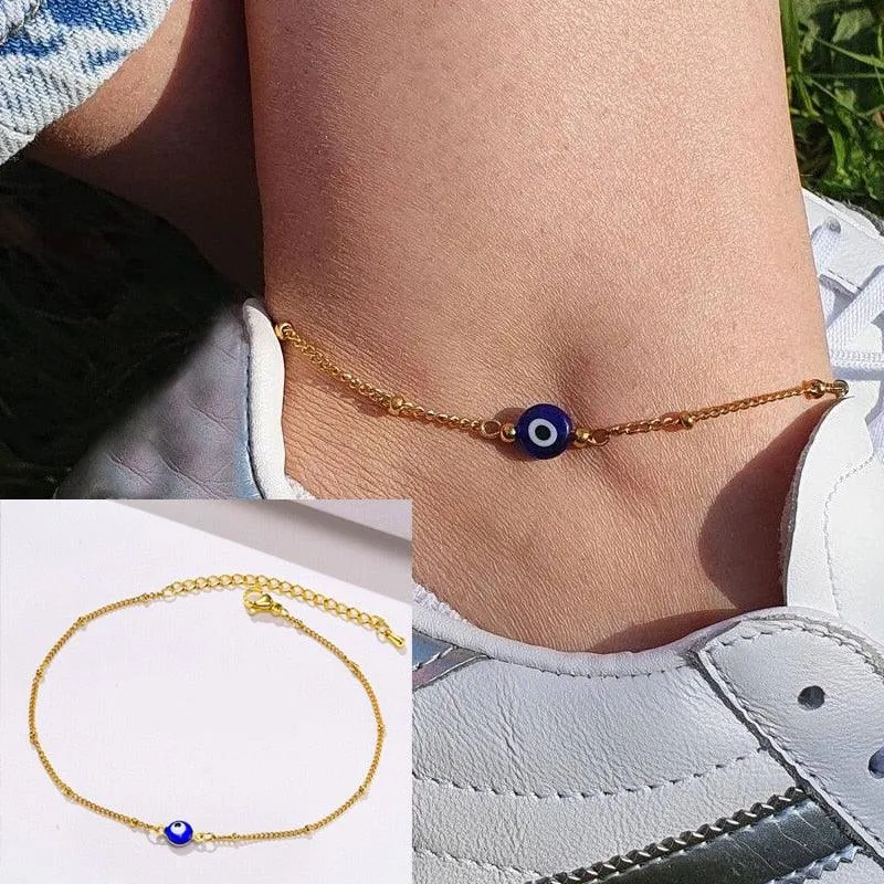 Adjustable Summer Beach Snake Chain Anklet