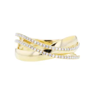 Alijah Criss Cross Diamond Ring