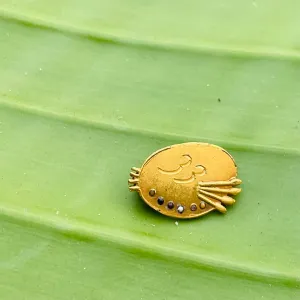 Antique 14K Yellow Gold 585 Gem Stone Number 33 Degree Masonic Brooch Pin 1.0g