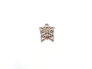 Antique Silver Butterfly Pendant Charms (Jumprings Included)