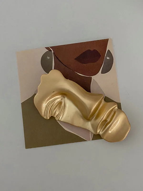 Artistic Retro Vintage Matte Mask Brooch