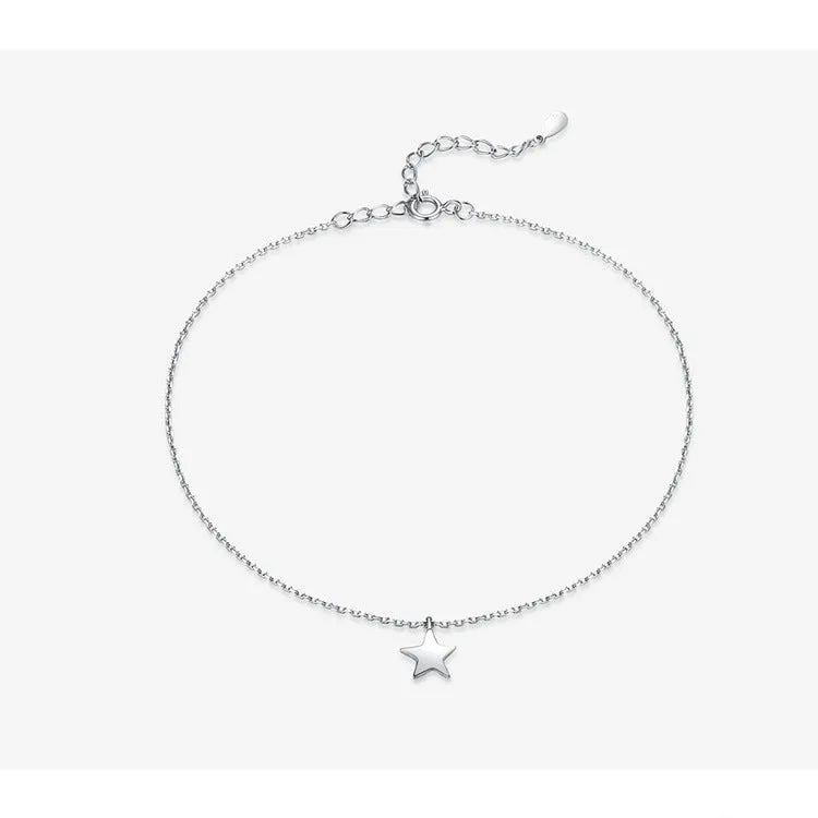 Bamoer 925 Sterling Silver Star Anklet