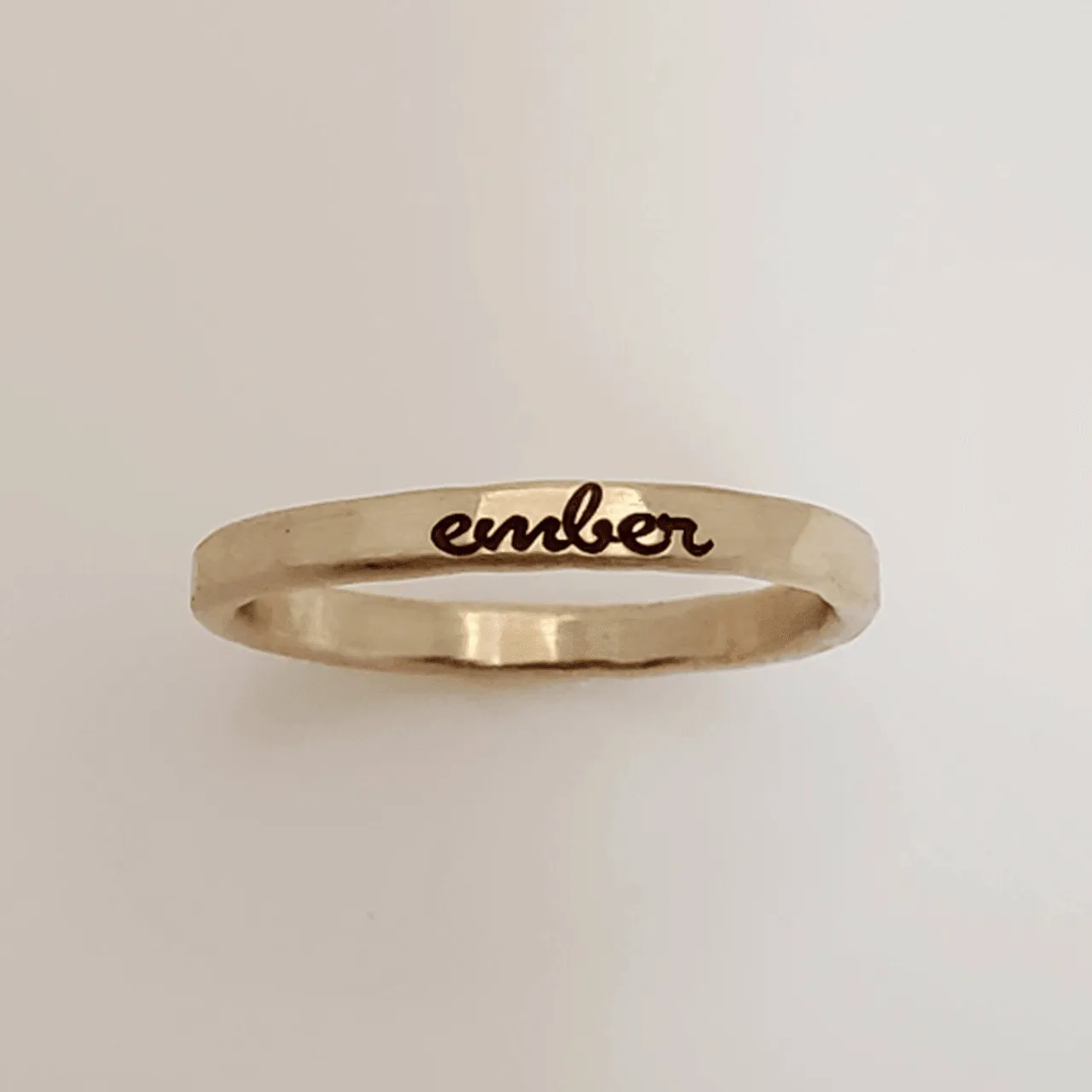 Bold Cursive Name Ring