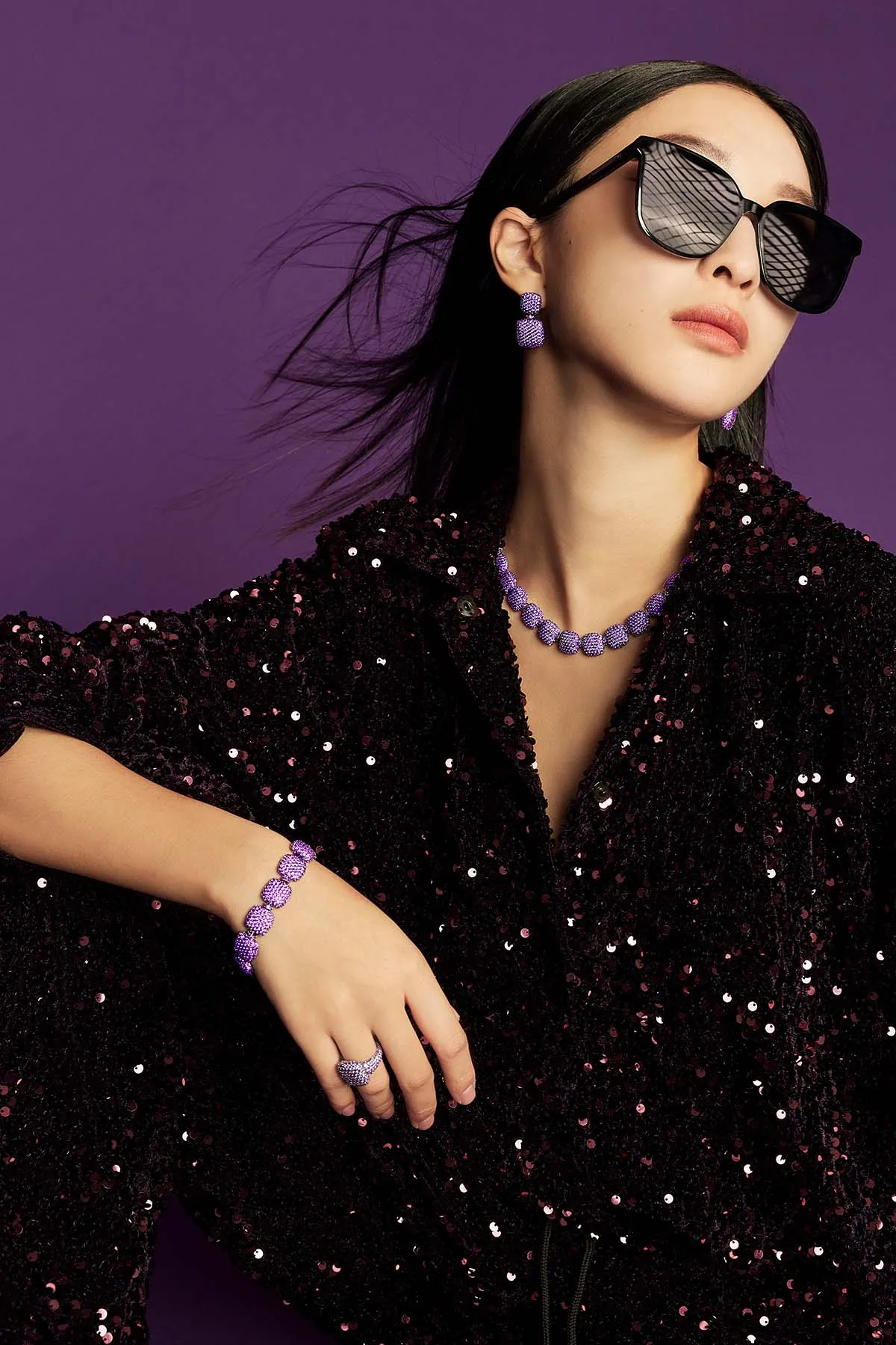 Bold Purple Square Ring