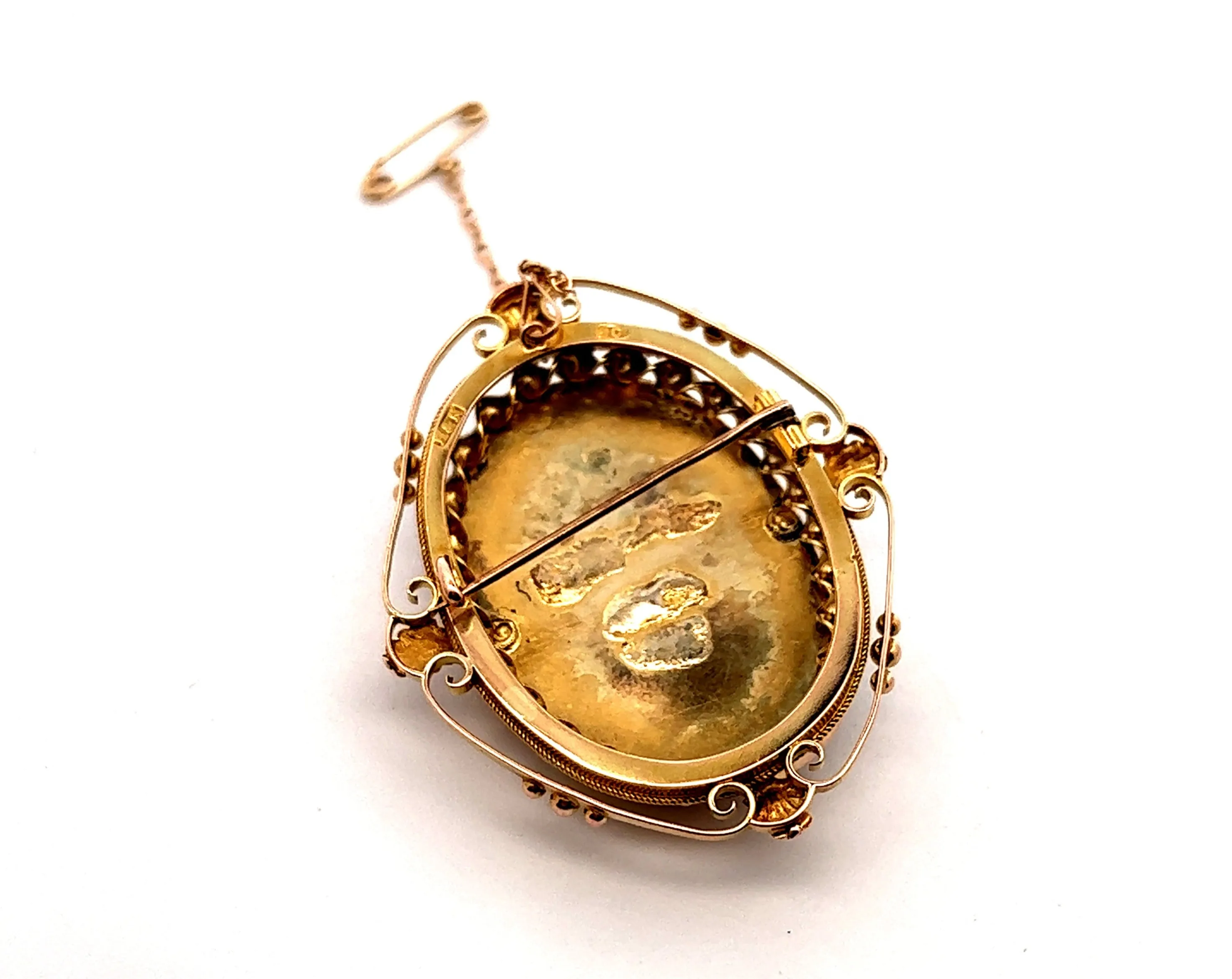 Cameo 9ct Yellow Gold Vintage Brooch