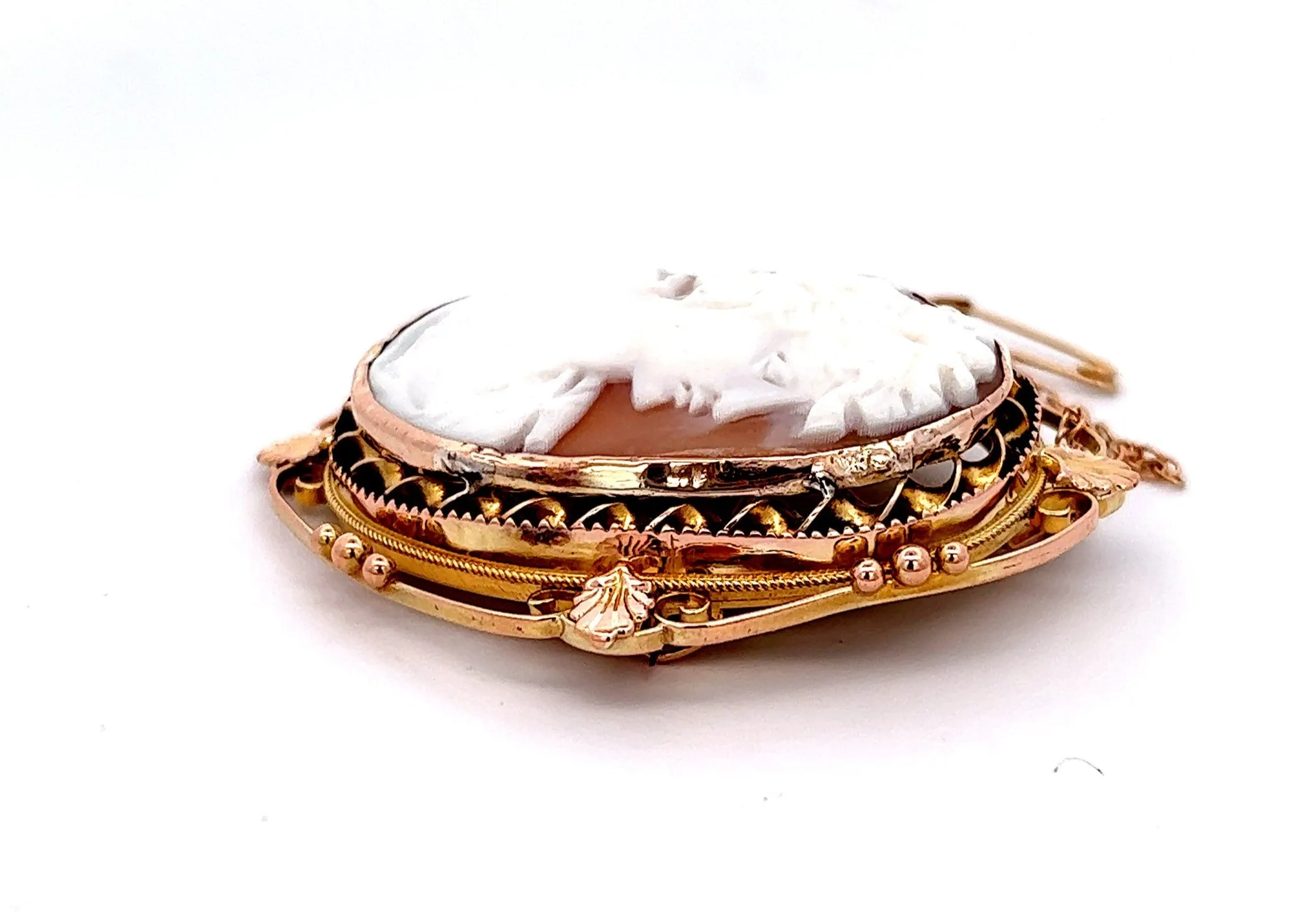 Cameo 9ct Yellow Gold Vintage Brooch