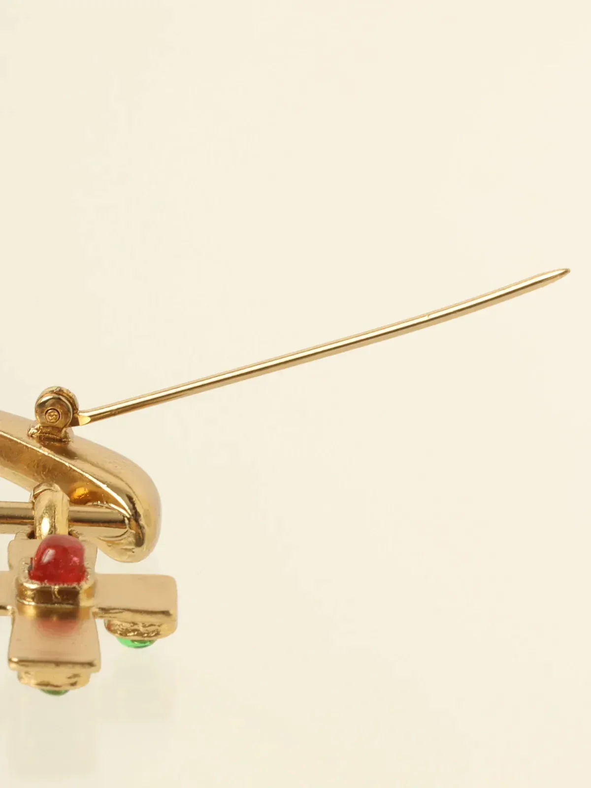 CHANEL 2002 Made Gripoix Hanger Multi Motif Brooch Gold/Green/Pink