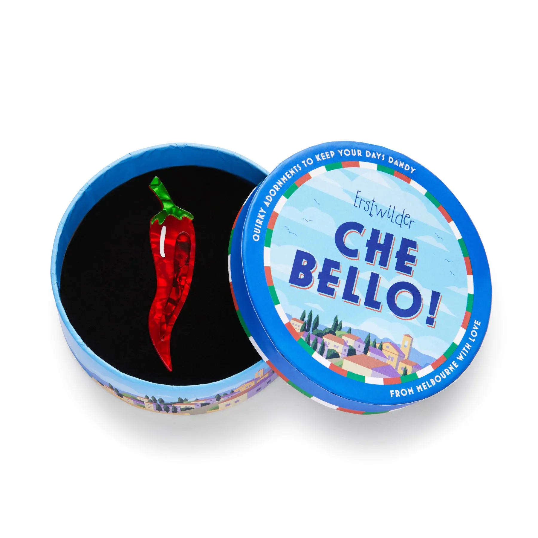 Che Bello! Collection Lucky Little Horn Brooch