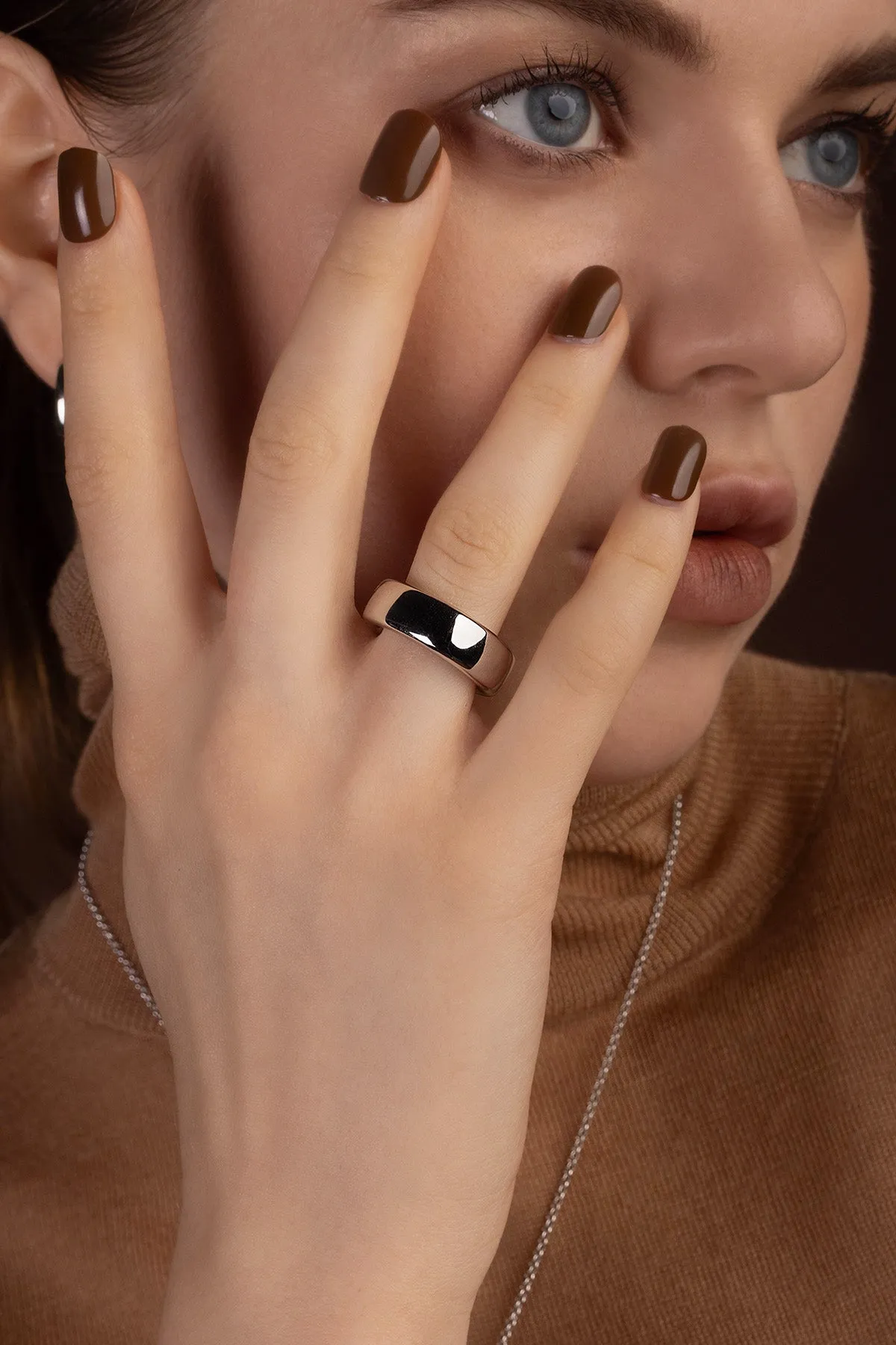 Chunky Silver Band Ring