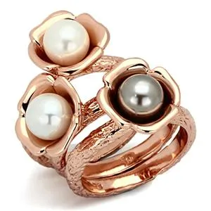 CJG2530 Stainless Steel  Glass Bead Ring