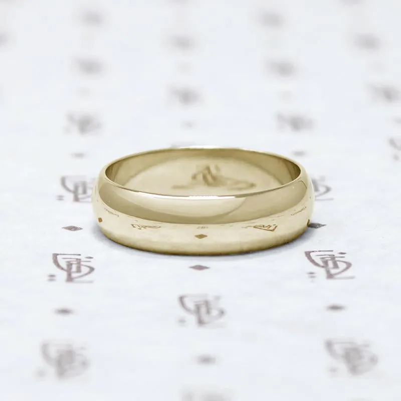 Classic Half Round Wedding Band