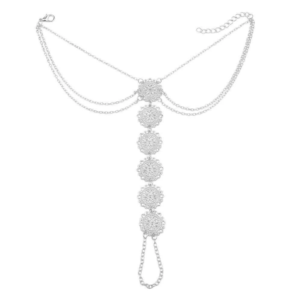 Coin Pendant Chain Ankle Bracelet