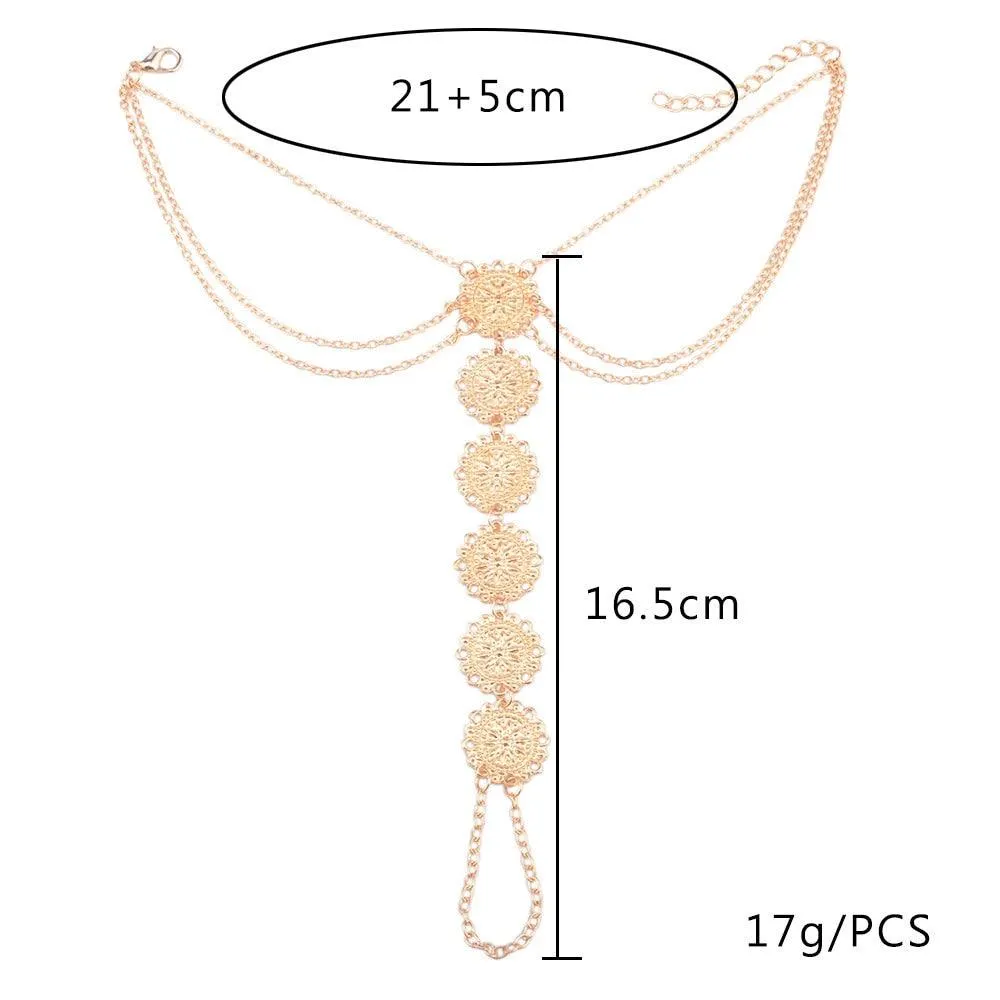 Coin Pendant Chain Ankle Bracelet