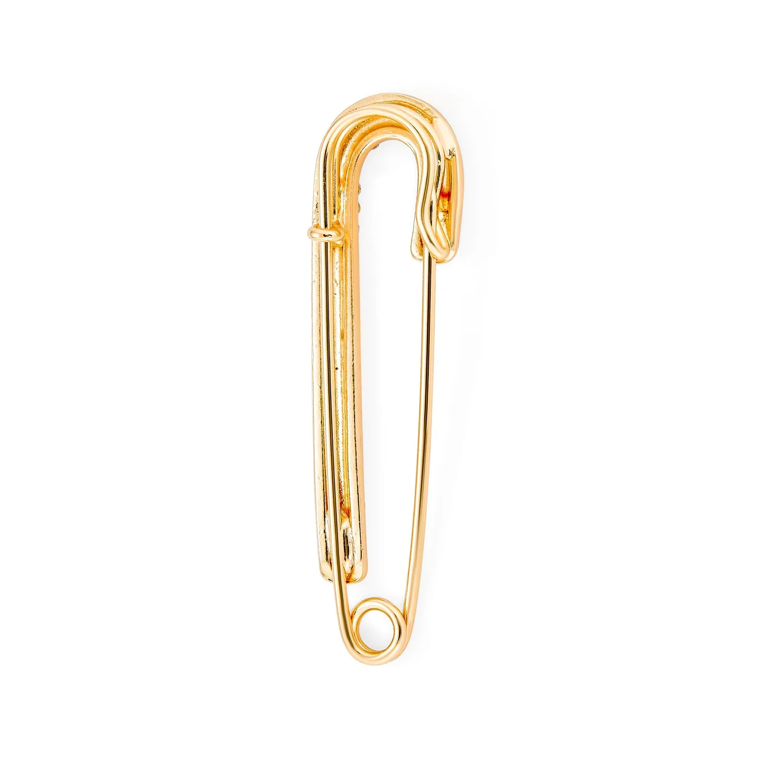 Crystal Large Holiday Ball Candy Cane Safety Brooch Pin