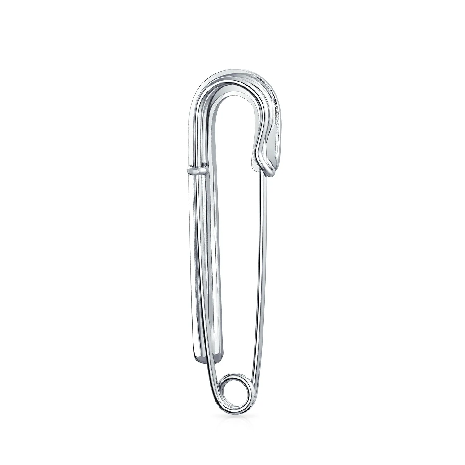 Crystal Large Holiday Ball Candy Cane Safety Brooch Pin