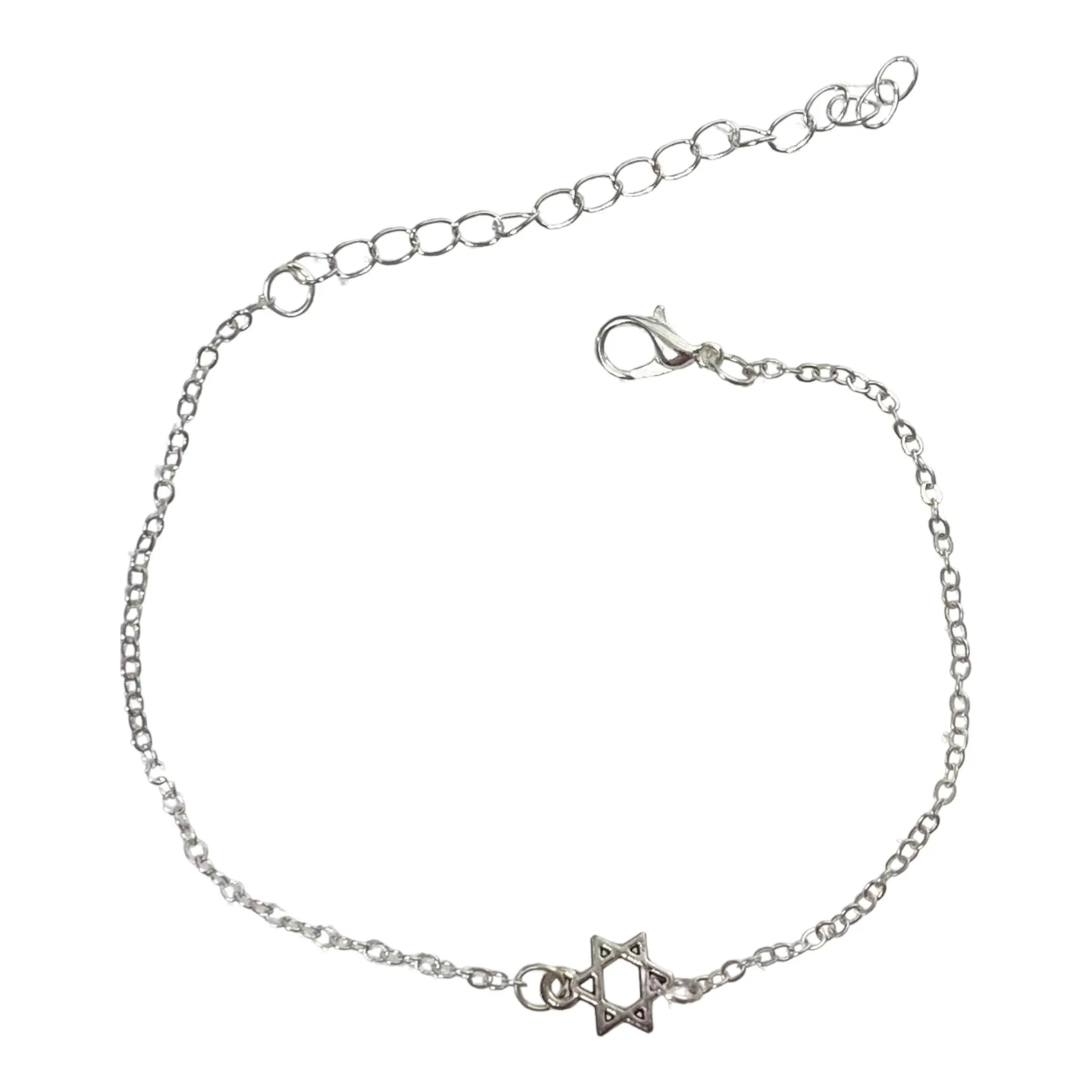 Dainty Star of David Anklet