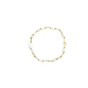 Dani Star of David Diamond Paperclip Bracelet | Anklet