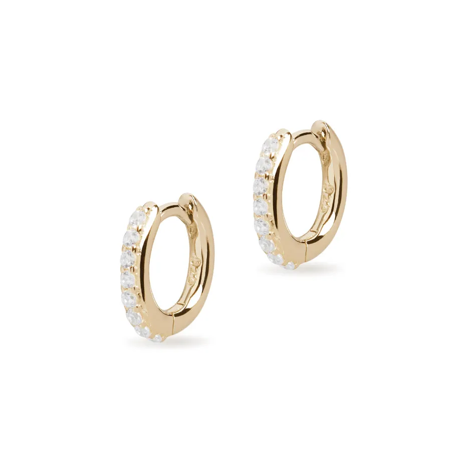 Diamond Crystal Huggie Earrings