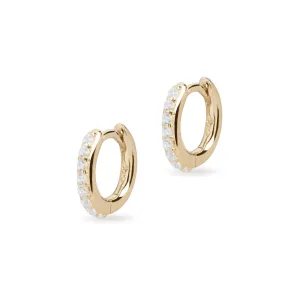 Diamond Crystal Huggie Earrings
