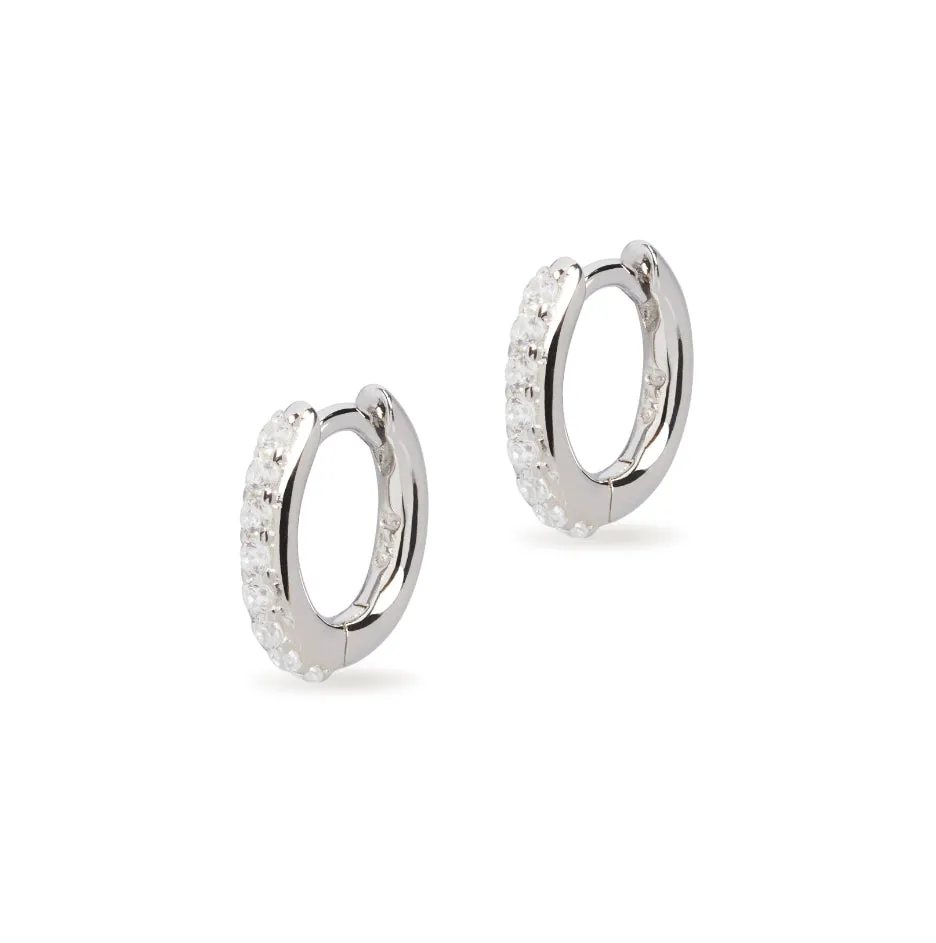 Diamond Crystal Huggie Earrings