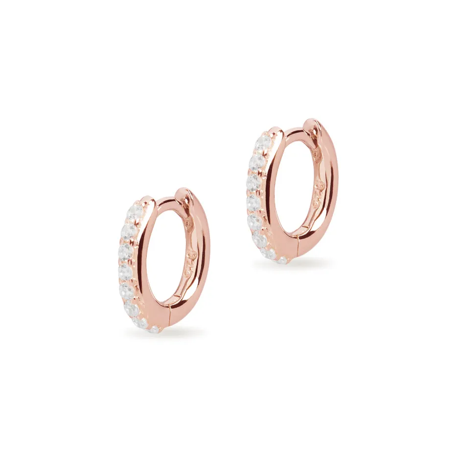 Diamond Crystal Huggie Earrings