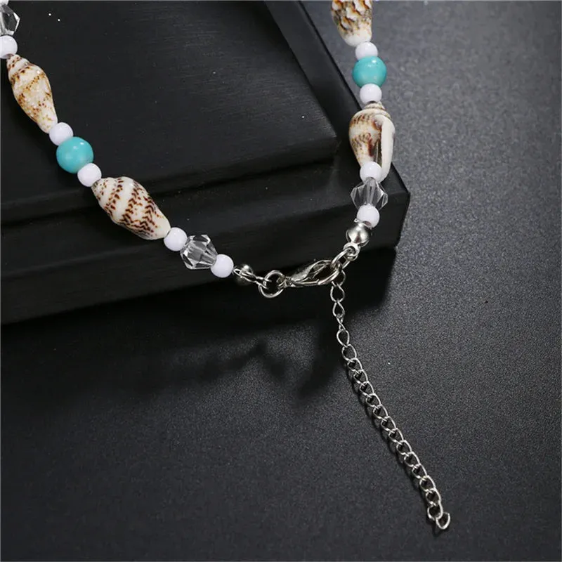 Enhance Your Beach Look with Handmade Shell Beads Starfish Anklets - Perfect Boho Jewellery for Summer Vibes!