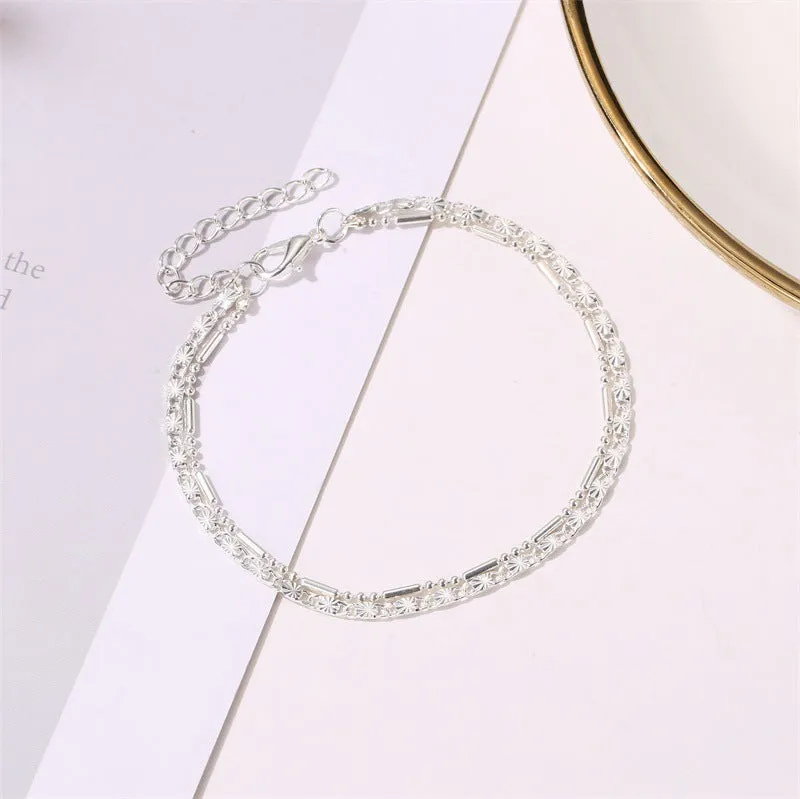 European And American Double Simple Anklet Lady