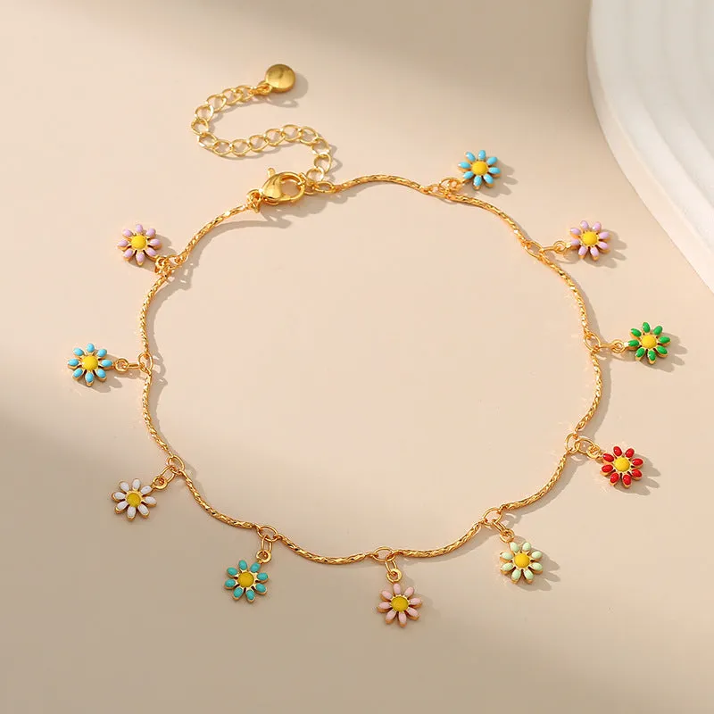 Fashion Green Zirconia Adjustable Ankle Strap Women's New Fashion Party Beach Ankle Chain