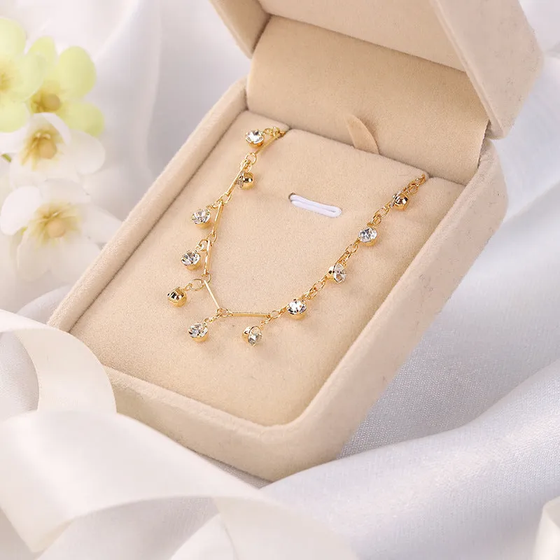 Fashion Simple Crystal Diamond All-match Anklet