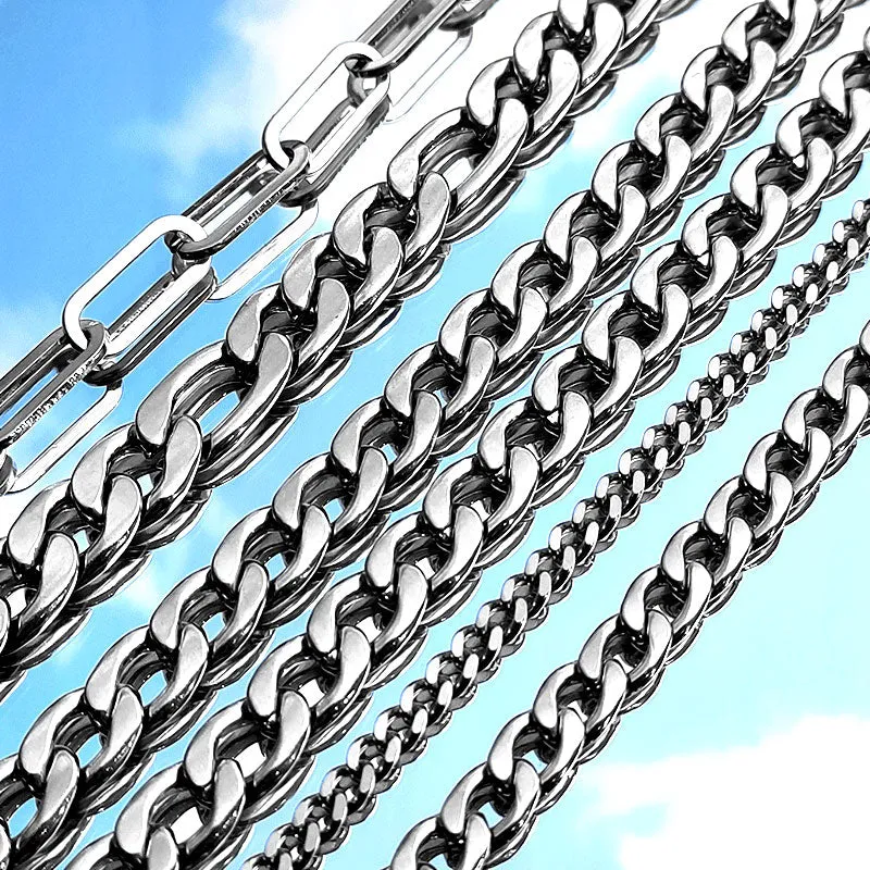 Flatfoosie Stainless Steel Anklet Bracelet For Women New Fashion Silver Color Twist Chain Anklet Personality Jewelry Gifts