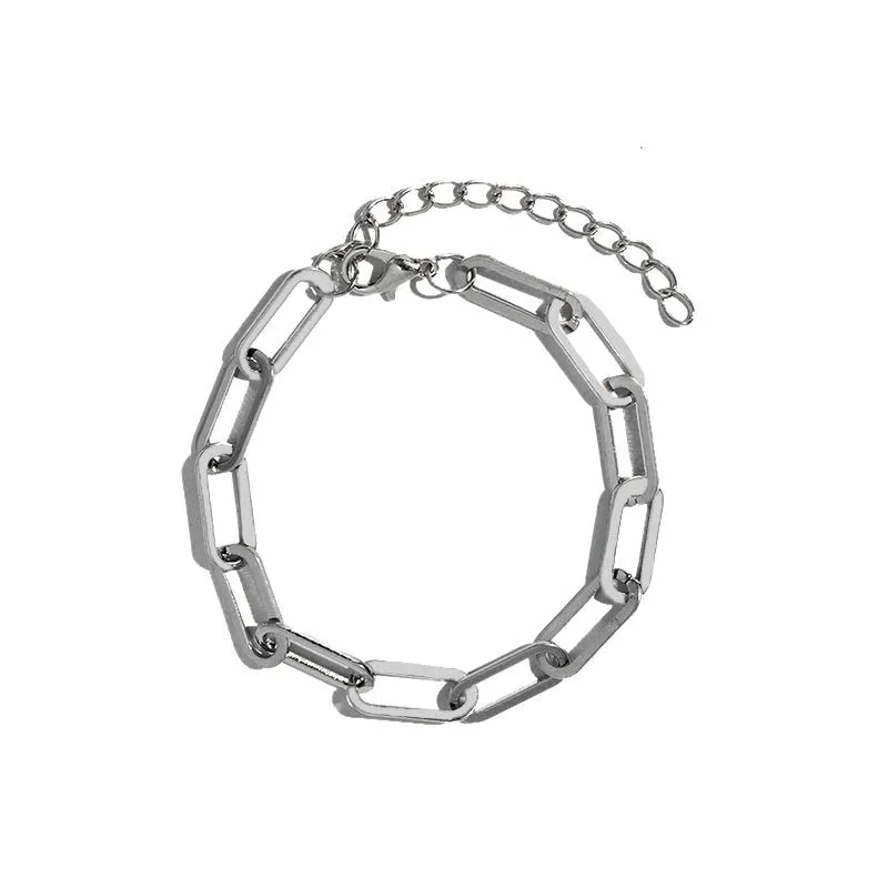 Flatfoosie Stainless Steel Anklet Bracelet For Women New Fashion Silver Color Twist Chain Anklet Personality Jewelry Gifts