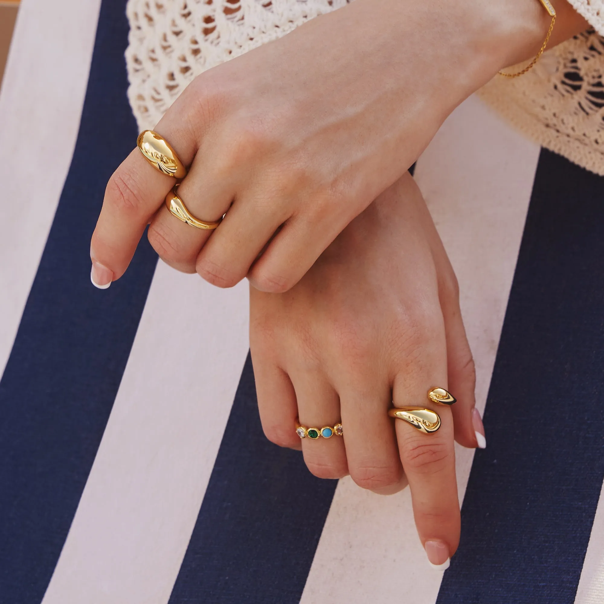 Gold Bold Dome Ring