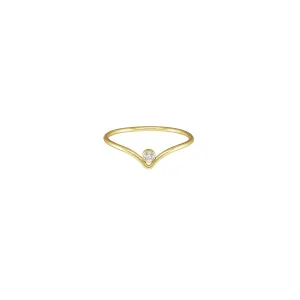 Gold Filled Crystal Chevron Stacker
