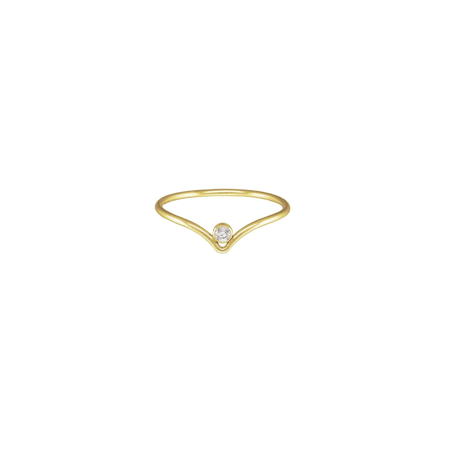 Gold Filled Crystal Chevron Stacker