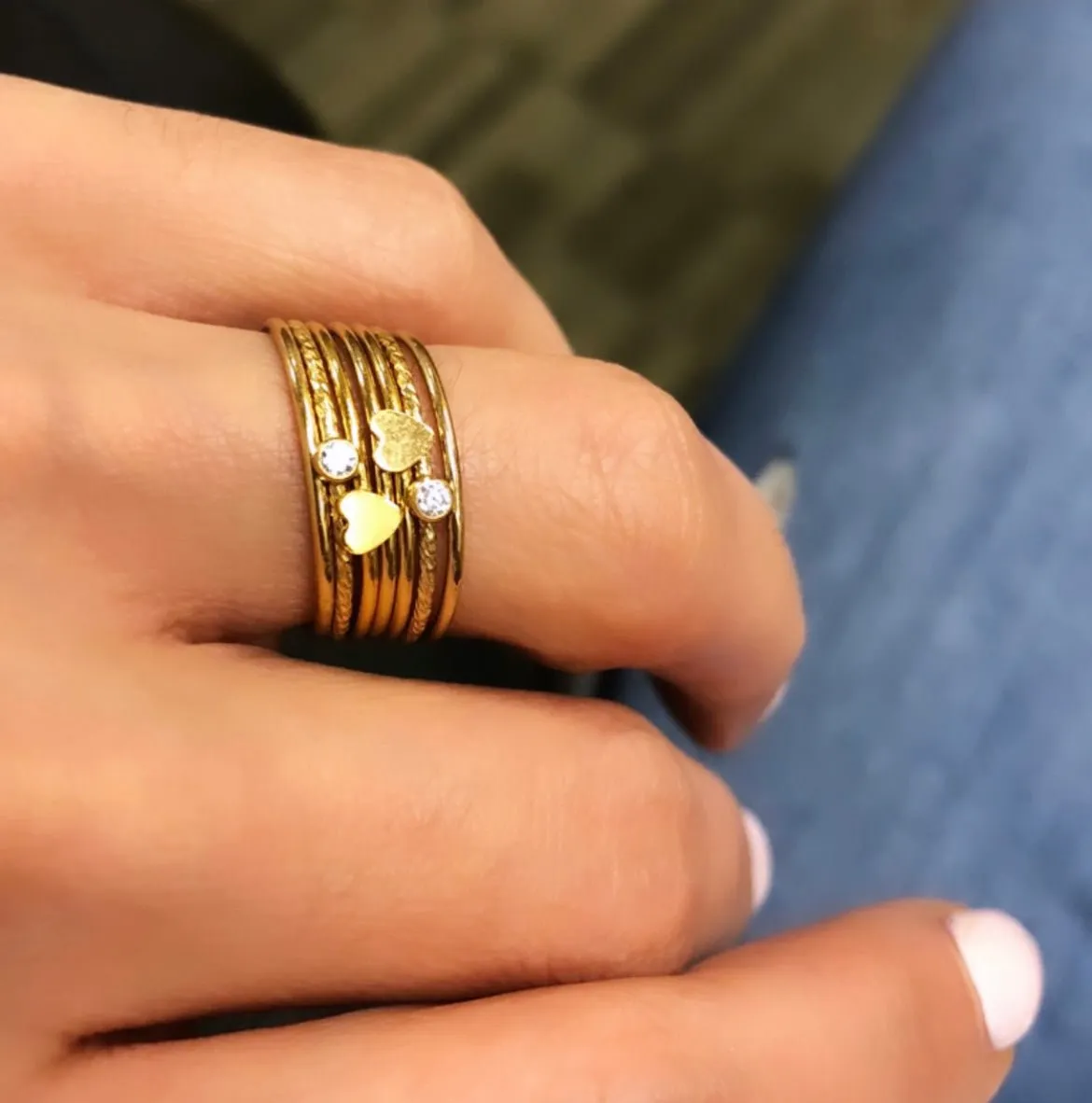 Gold Filled Wire Stack Ring