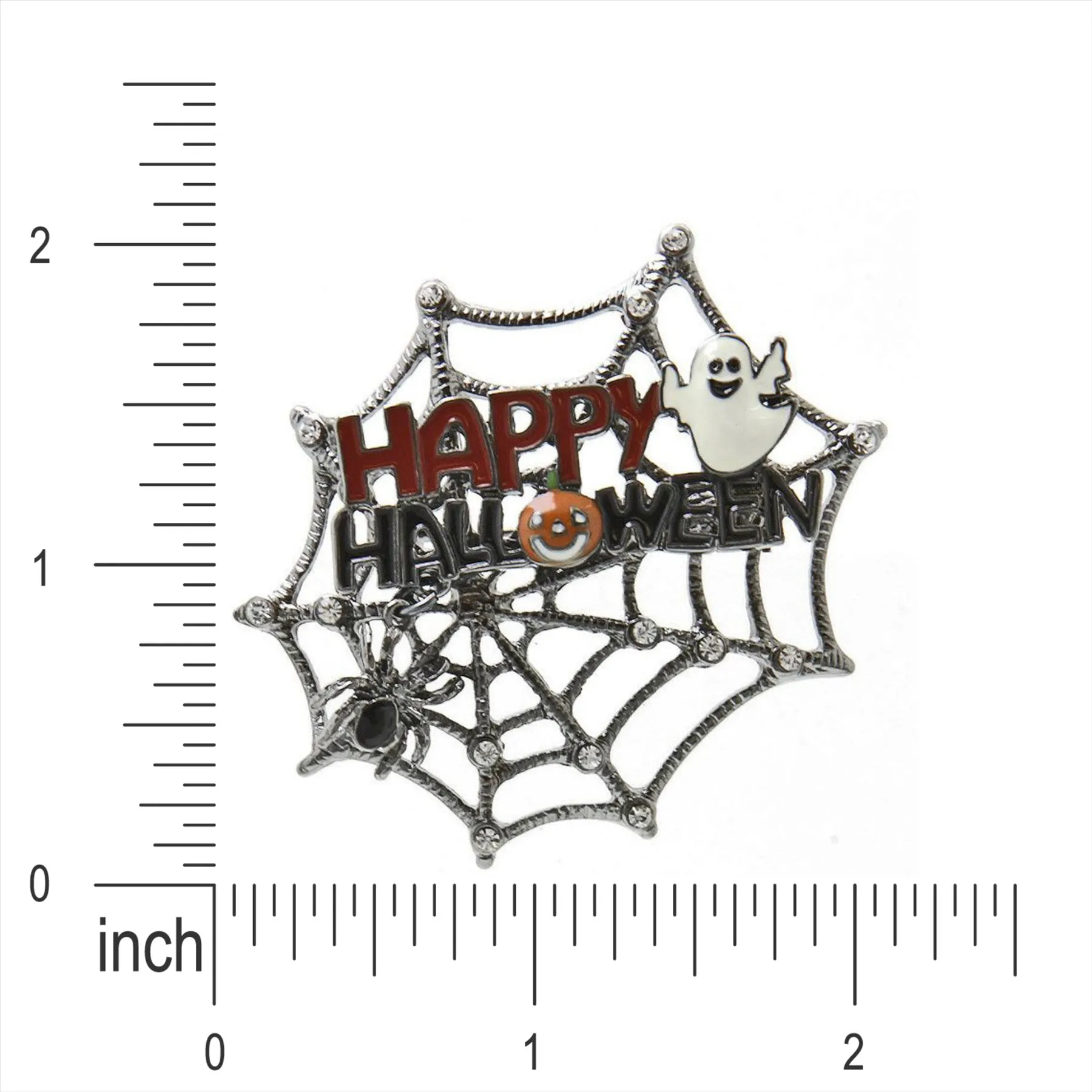 Halloween Costume Jewelry Ghost Pumpkin Spiderweb Fashion Brooch Pin Black