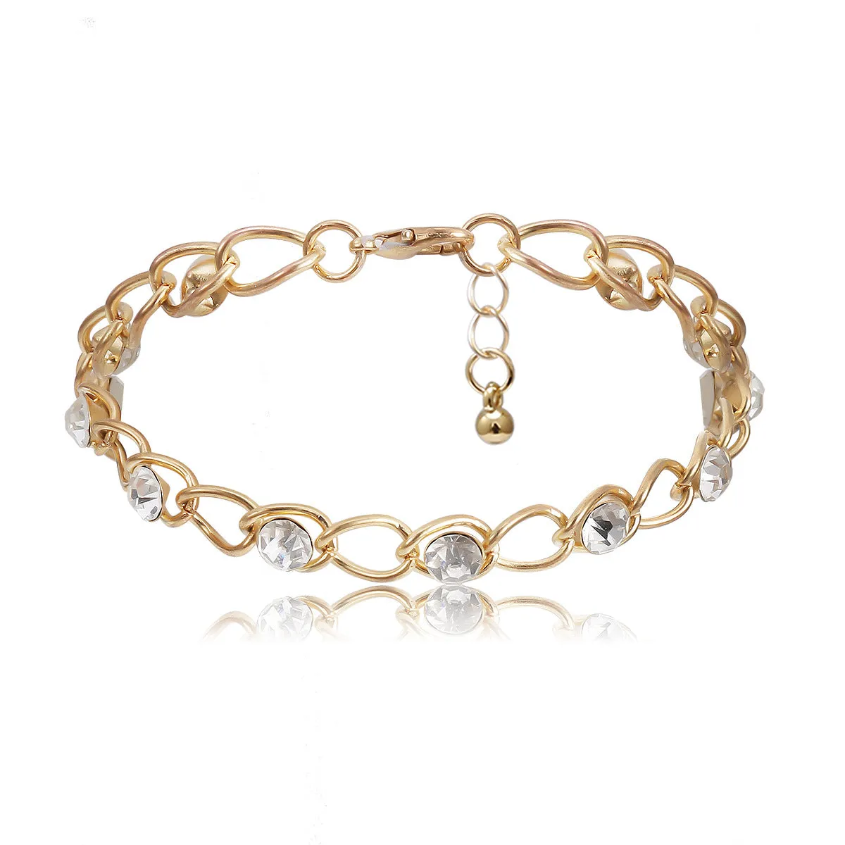 Letter Butterfly Anklet With Diamond Chain