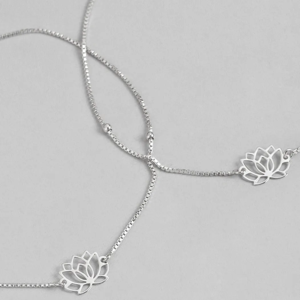 Lotus 925 Sterling Silver Anklets