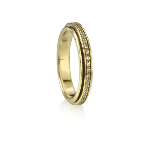Lunar 14K Yellow Gold Fidget Ring