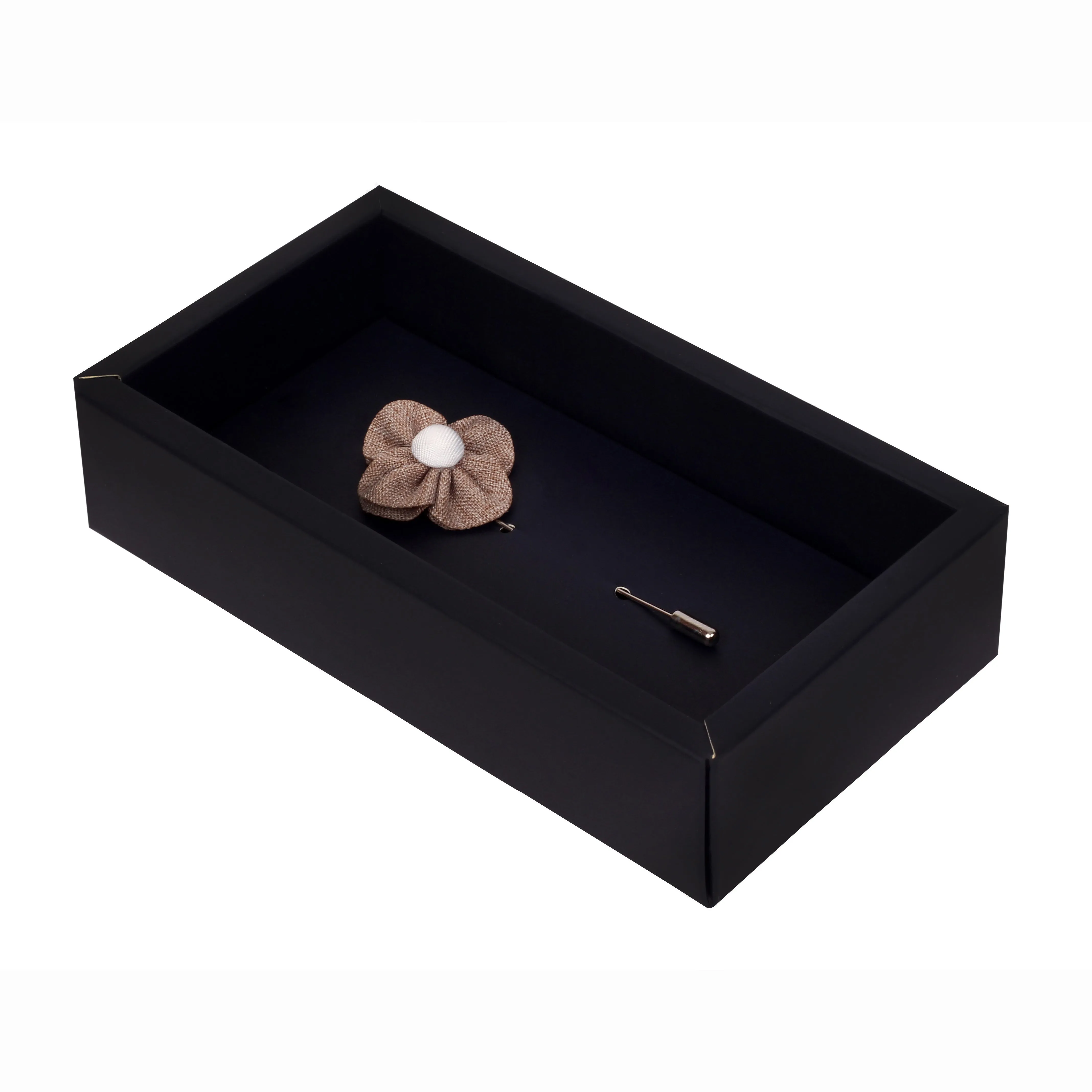 Peluche The Four Petal Flower Khaki Brooch Lapel Pin