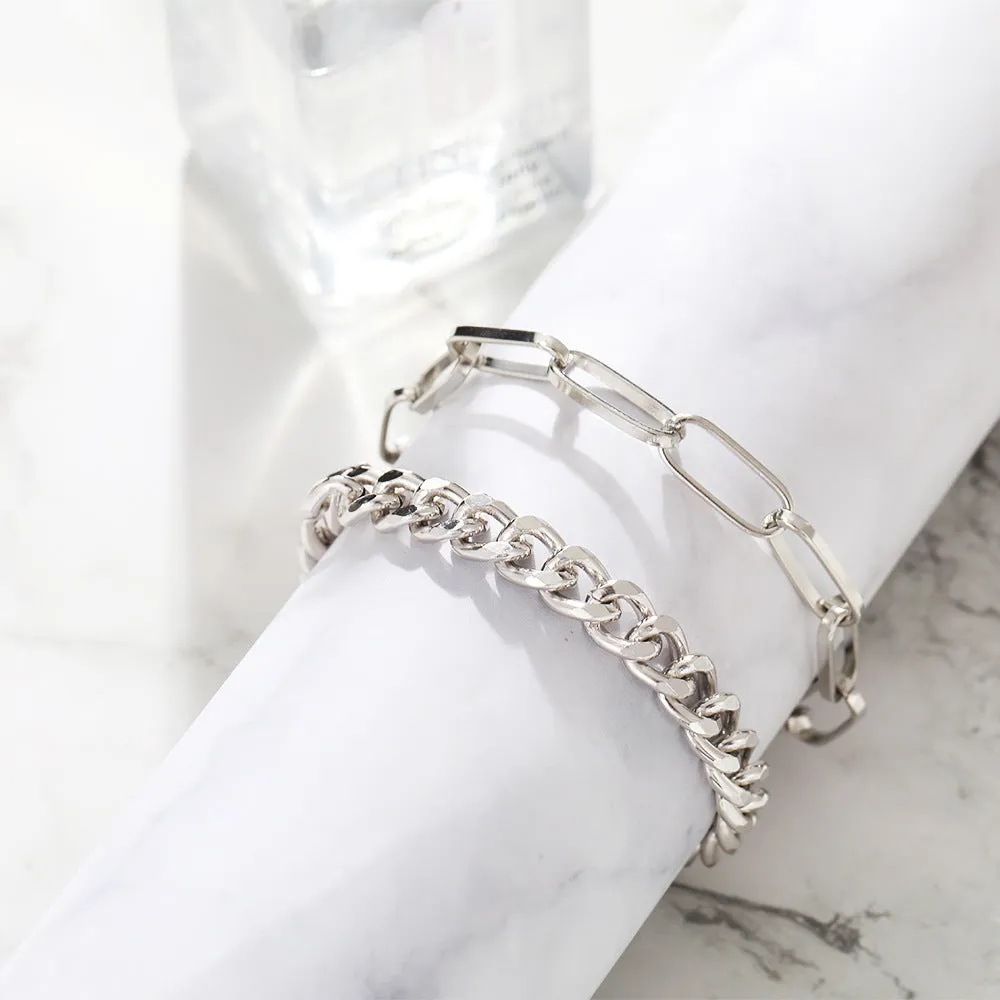 Personalized Fashion Thick Chain Anklet Set
