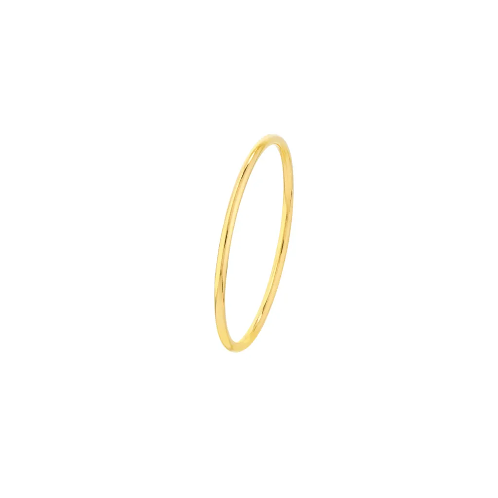 Round Stackable Wire Ring | Genuine 14k Gold